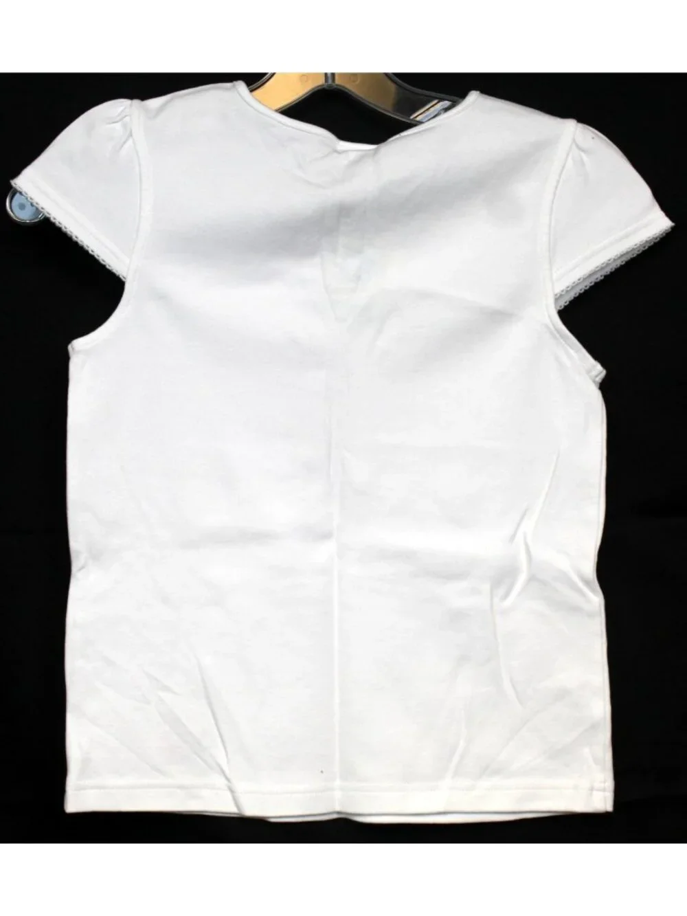 2004 Gymboree Lemony Fresh White T-Shirt sz 9 Citrus Slices Pull Laces Eyelet
